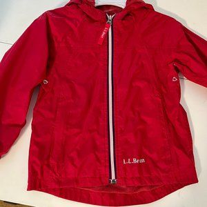 LL Bean red rain jacket